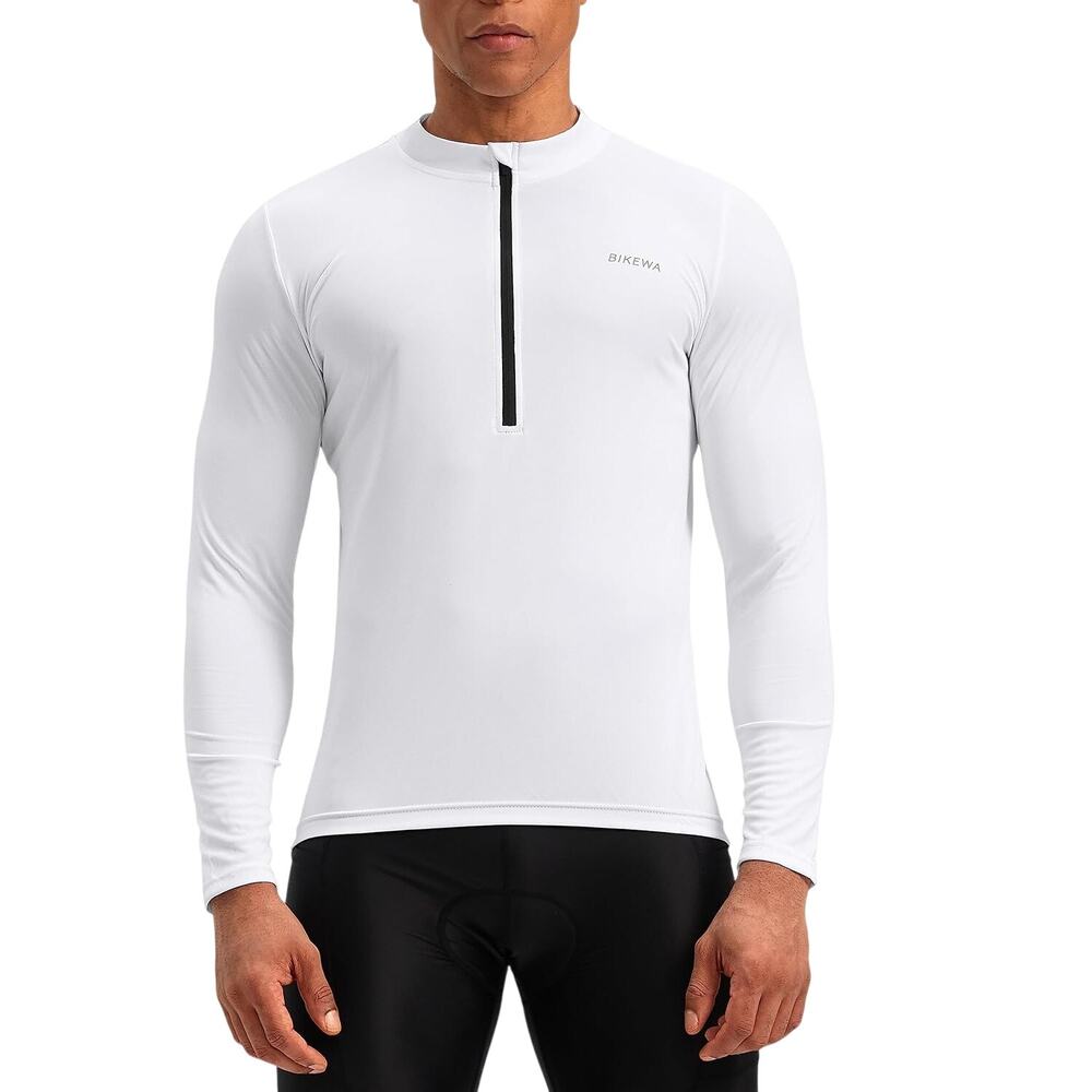 Bikewa Men's Cycling Jersey White Size L